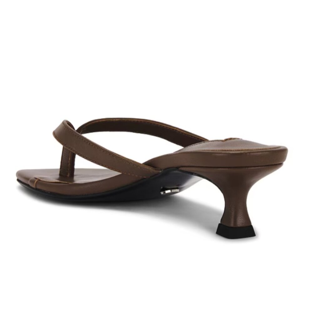 Tony Bianco Pluto Sandal Liqueur Brown Heeled Flip Flops Thong Heels 5.5 / 35.5 - Picture 3 of 12
